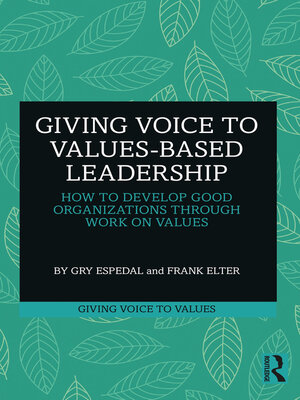 cover image of Giving Voice to Values-based Leadership